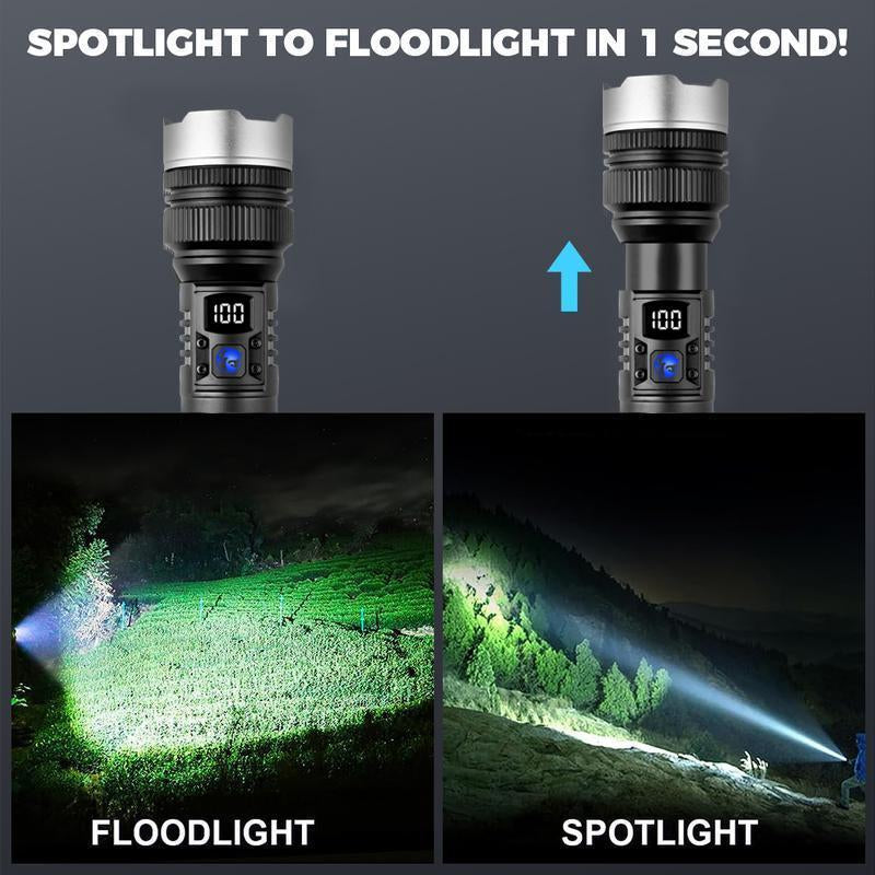 Linterna Potente EXOVAN 2-en-1 con Power Bank