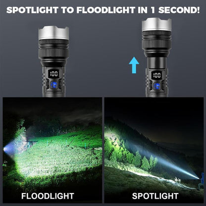 Linterna Potente EXOVAN 2-en-1 con Power Bank